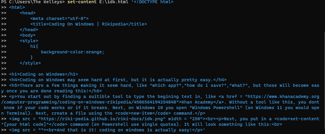 more code in Powershell